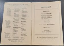 1951 Frederick Riddle London Phi Orchestra Concert Program Colston Hall Bristol 