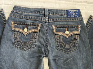 Ture Religion World Tour Women's Straight Embroiderded flaps blue jeans Size 30 - Bild 1 von 23