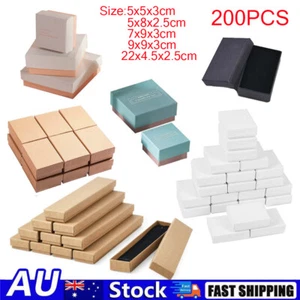 20-100X Jewellery Gift Boxes Necklace Ring Earring Jewelry Case Cardboard Box AU - Picture 1 of 21