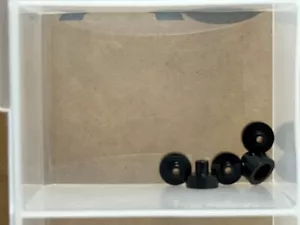 LEGO Teile - schwarze Fliese, rund 1 x 1 mit Stange und Stifthalter - Nr. 20482 - MENGE 5 - Bild 1 von 1