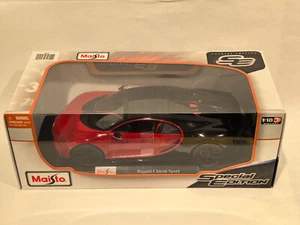 Maisto 1/18 scale Bugatti Chiron Sport - Red & Black, BRAND NEW IN BOX - Picture 1 of 3
