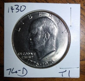 1976 - D Mint - BOLD - Type 1 - Eisenhower "Ike" $1 Coin - USD - Lot# 1430 - Picture 1 of 2