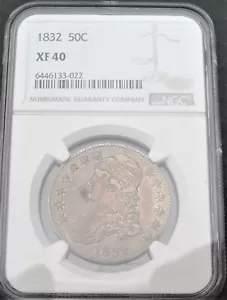 1832 50 C , NGC XF 40 , nice silver coin #1095 - Picture 1 of 4