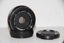 Pentax SMC M 40 mm f/2,8 Pfannkuchen Kamera Objektivöffnung Klingen entfernt.