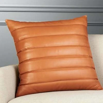 Genuine Lambskin Cushion Cover Pillow Case Home Decorative Leather Throw Covers - Image 1 of 3