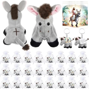48 Piezas Burro Peluche Belén Peluche Burro Peluche Religioso Peluche A - Imagen 1 de 6