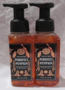Bath & Body Works Gentle & Clean Foaming Hand Soap Lot Set 2 PURRFECT PUMPKIN - Picture 1 of 4