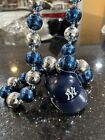 New York Yankees baseball beads and helmet mardi gras necklace