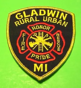 GLADWIN MICHIGAN RURAL URBAN MI 4 1/2" FIRE DEPT PATCH FREE SHIPPING!!! - Picture 1 of 1