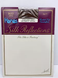 NOS Hanes Silk Reflection Control Top Pantyhose Sz Plus EF H12-1042 Barely There - Picture 1 of 5