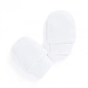 Guantes blancos antiarañazos a mano para bebés recién nacidos niños/niñas 100 % algodón, bebé. - Imagen 1 de 5