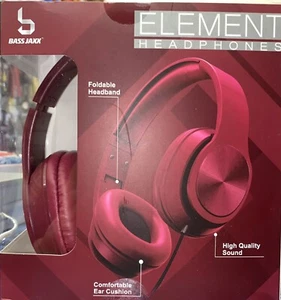 Bass Jaxx Element Wired Headphones - Black - New In Damaged Box - Picture 1 of 4