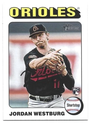 2024 Topps Heritage Jordan Westburg RC Rookie White Border #229 Orioles - Image 1 of 2
