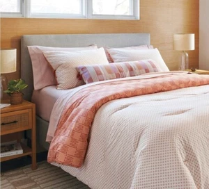 3pc Full Queen Boho Reversible Printed Comforter & Sham Set Bronze Threshold New - Picture 1 of 9