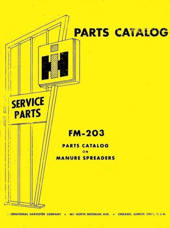 Manual de piezas esparcidor de estiércol International McCormick 530 540 550 555 570 580 Foto 1 de 1