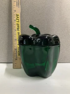 SELTENE 50er Vintage MCM frühe Wikinger Glas immergrün grün Pfeffer bedeckt Schale - Bild 1 von 9
