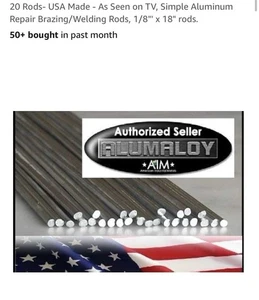 Alumaloy - USA Made - Simple Aluminum Repair Brazing/Welding Rods- AS SEEN ON TV - Picture 1 of 6