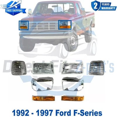 Faros delanteros + faros puerta + señal + lámparas de esquina para Ford serie F 1992-1997 Foto 1 de 4