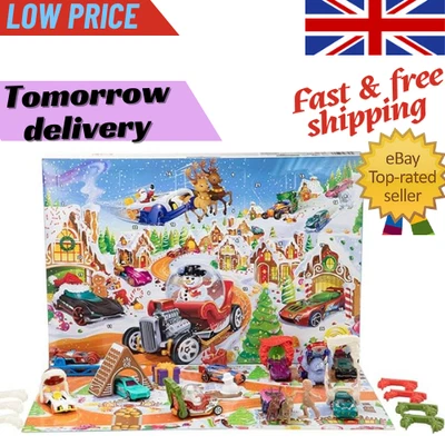 Hot Wheels Advent Calendar 2025 with 10 Cars 1:64 Scale & Accessories – JCB47 - Image 1 of 4