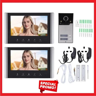 Videocitofono Citofono Campanello Esterno con Telecamera 2 x Monitor 7 pollici - Immagine 1 di 4
