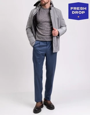 RRP €232 BALLANTYNE Jumper IT48 US38 M Wool Blend Grey Melange Crew Neck - Image 1 of 4