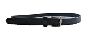 COACH Belt 8566 Black Leather Solid Brass Buckle Sz L 36"-40" Made In Italy - Picture 1 of 5