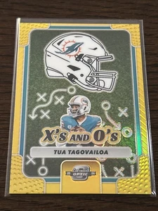 2024 Panini Contenders Optic XS e OS Tua Tagovailoa #XO-36 Gold Prizm /10 - Foto 1 di 7