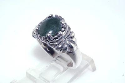 Anillo Kabana plata esterlina jade verde talla 7 Foto 1 de 4