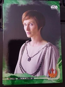 2016 Topps Star Wars Rogue One #8 Mon Mothma GREEN NrMt-Mint - Imagen 1 de 1