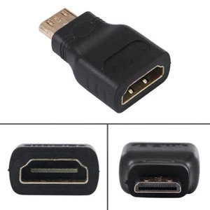 Mini HDMI Male to Standard HDMI Female Adapter Gold Plated HDTV 4K 1080p New - Bild 1 von 12