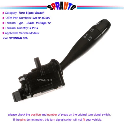 Turn Signal Headlamp Switch 934101G000 For 2006-2011 Hyundai Accent Kia Rio Rio5 - Imagem 1 de 4