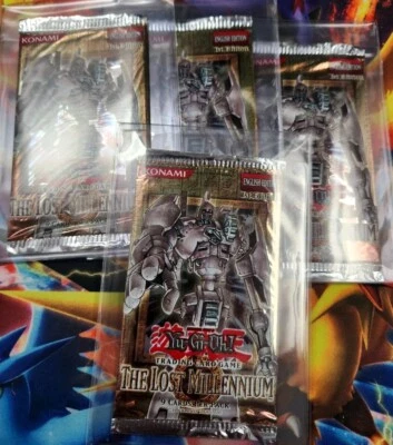 Yu-gi-oh 4x 2005 Yugioh El Milenio Perdido 1ª Edición Lote Sellado de Fábrica Sin Pesar  Foto 1 de 3