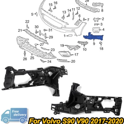 Headlight Bracket Driver Left Side for 2017-2020 Volvo S90 V90 31383237+31383238 Foto 1 de 4