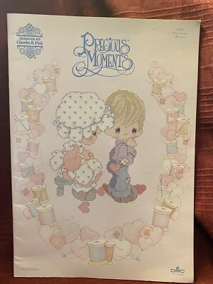 Vintage PRECIOUS MOMENTS Cross Stitch Booklet of Patterns - Image 1 of 3