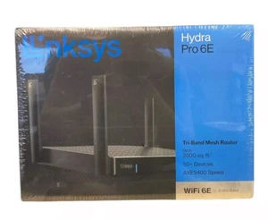 Linksys Hydra Pro WiFi 6E Tri-Band Mesh Wireless Router 2500 sq. ft AXE5400 Seal - Picture 1 of 2