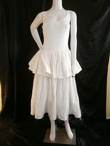 FANCY BRIDAL STORE NY DESIGNER WEDDING GOWN DRESS 6- 8 SILK IVORY CREAM - Picture 1 of 11