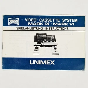 1981 UMIMEX Video Cassette System Mark IX/VI SPIELANLEITUNG/INSTRUCTIONS Konsole - Picture 1 of 2