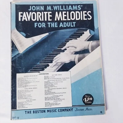 John Williams Favorite Melodies for the Adult Boston Music Company 1935  - Image 1 of 4