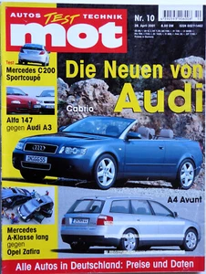 MOT 10-01+EDONIS+MINI+ALFA 147+AUDI A3+MERCEDES C 200 K COUPÈ+DOBLO+ZAFIRA+A 170 - Bild 1 von 1