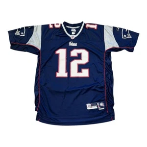 2001/2011 NFL Reebok New England Patriots TOM BRADY #12 Blue Jersey Men's Sz XL - Picture 1 of 8