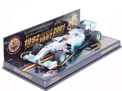 Michael Schumacher Mercedes GP SPA GP 20 YEARS ANNIVERSARY 2011 Minichamps 1:43 - Bild 1 von 4
