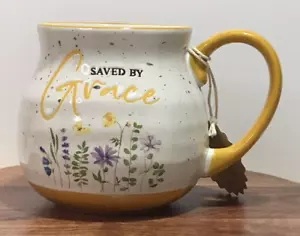 Scripture Collection Saved by Grace 18 Fl. Oz. Religious Ceramic Coffee Tea Mug - Picture 1 of 8