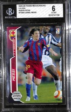 2005-06 PANINI SOCCER LA LIGA MEGA CRACKS #71 BIS LIONEL MESSI BGS 6 EX-MT