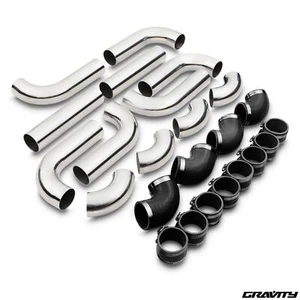 2.5" 63mm UNIVERSAL ALLOY DIY TURBO FRONT MOUNT INTERCOOLER FMIC HARD PIPE KIT - Picture 1 of 12