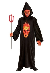 Teufel Kostüm Kinder Junge Teufelsumhang mit Teufelsgabel Halloween Kinderkostüm - Bild 1 von 6