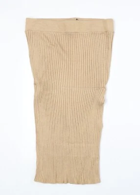 Marks & Spencer Womens Yellow Viscose Blend Bandage Skirt Size M W32 - Image 1 of 4