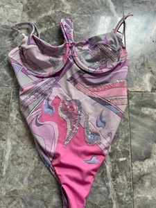 NWT Oceanus Shara sequinned Swimsuit sz small Neiman Marcus $340 - Picture 1 of 6