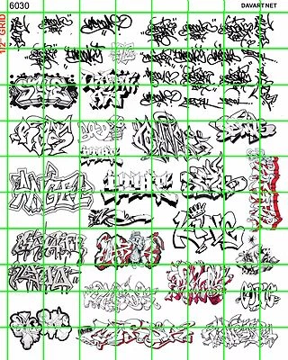 6030 HO 1:87 SCALE DECALS BLACK RED SPRAY GRAFFITI TAGGING URBAN GRAFFITI CLEAR - Image 1 of 4