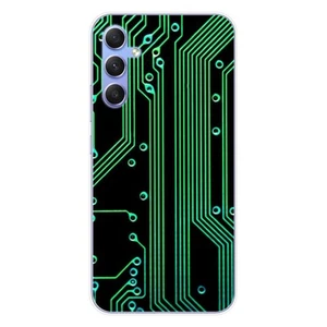 Coque en silicone imprimée compatible Samsung Galaxy A34 5G Texture circuit geek - Photo 1 sur 6