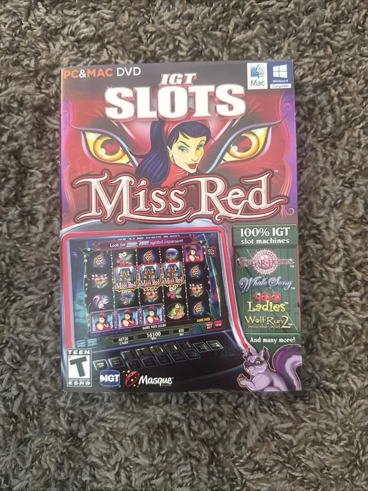 IGT Slots Miss Red PC & MAC DVD Video Game Windows 8 Compatible Casino Games - Image 1 of 1